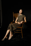 Mandarin Collar Qipao - Black