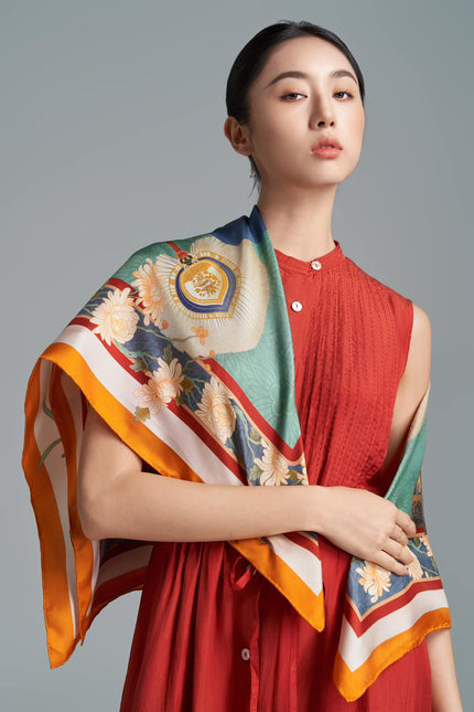 The Twin Phoenix Court Scarf