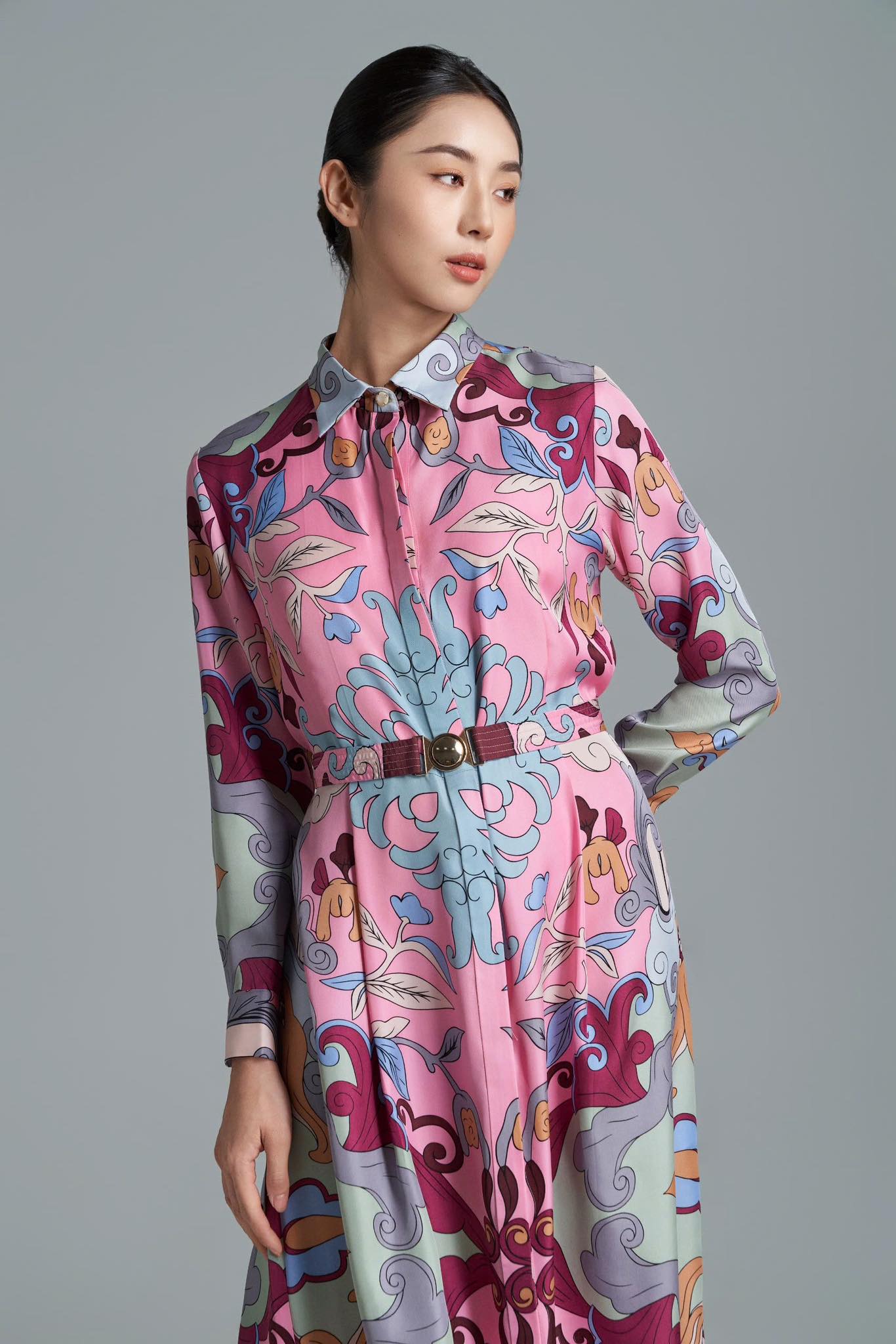 Classic Collar Maxi Shirt Dress – The Buddha’s Hand Edition