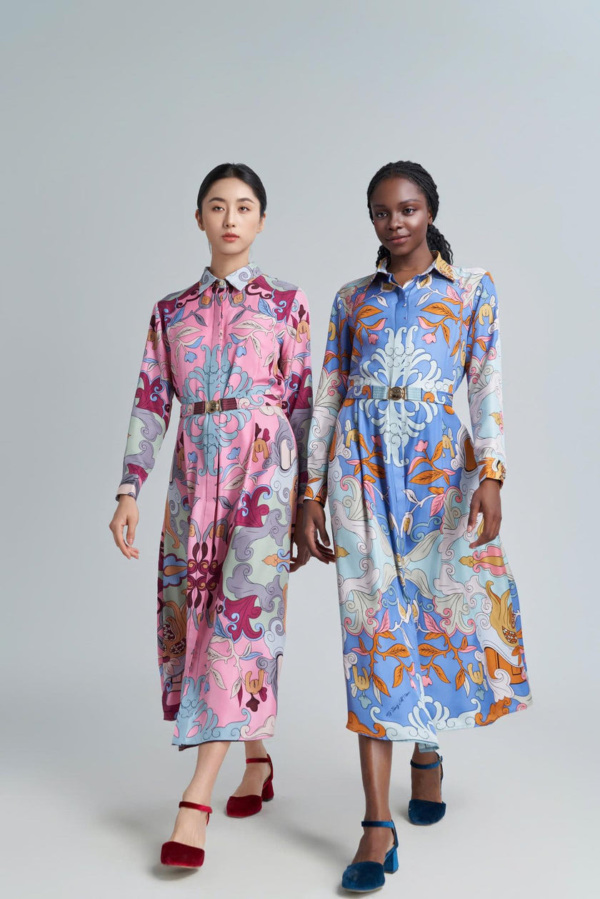 Classic Collar Maxi Shirt Dress – The Buddha’s Hand Edition