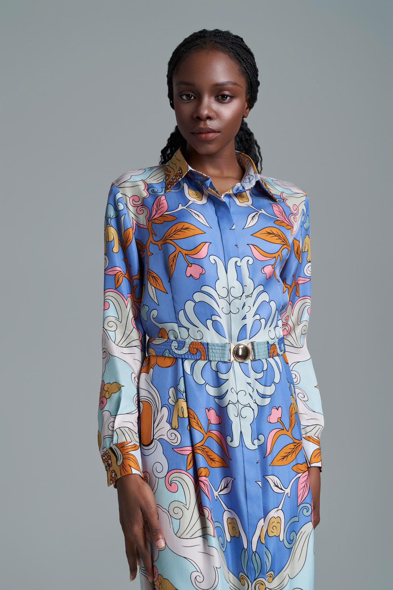 Classic Collar Maxi Shirt Dress – The Buddha’s Hand Edition