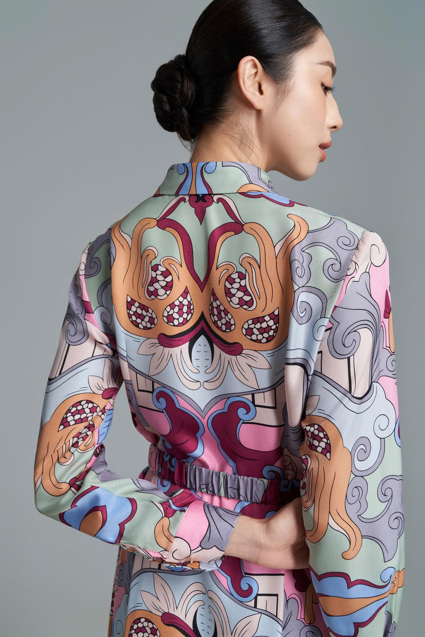 Classic Collar Maxi Shirt Dress – The Buddha’s Hand Edition