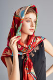The Phoenix Silk Scarf - Red - Multiple Size