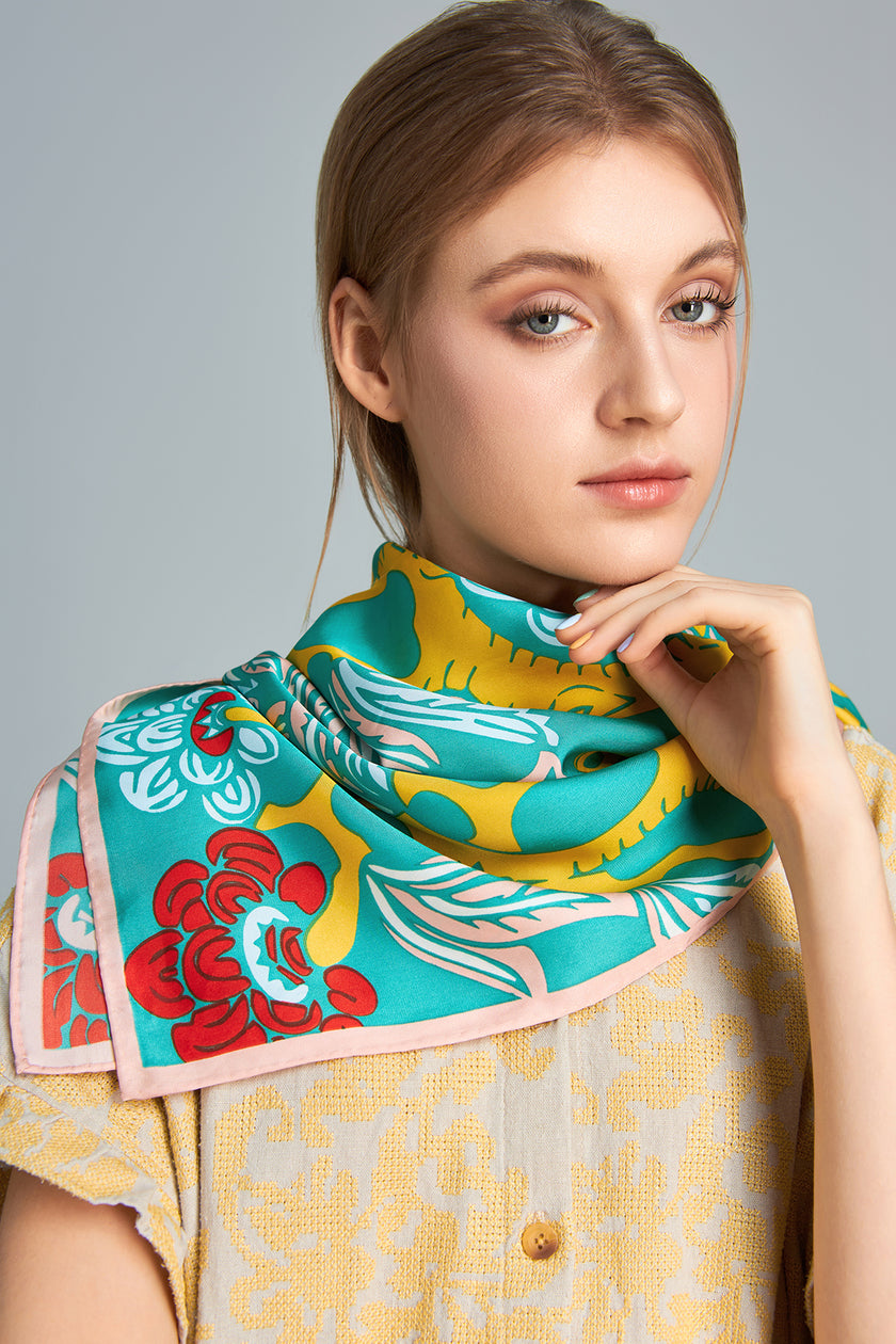 The Garden of Youth Silk Scarf