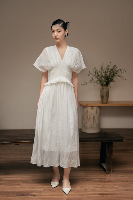 Dandelion Flowy Ruched Midi Dress