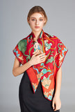 The Phoenix Silk Scarf - Red - Multiple Size