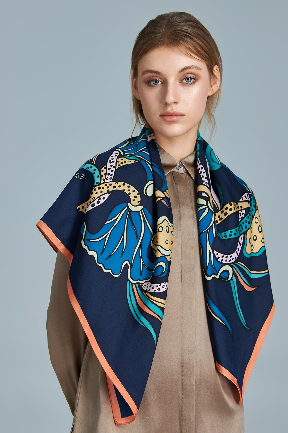 The Lotus Dance Silk Scarf